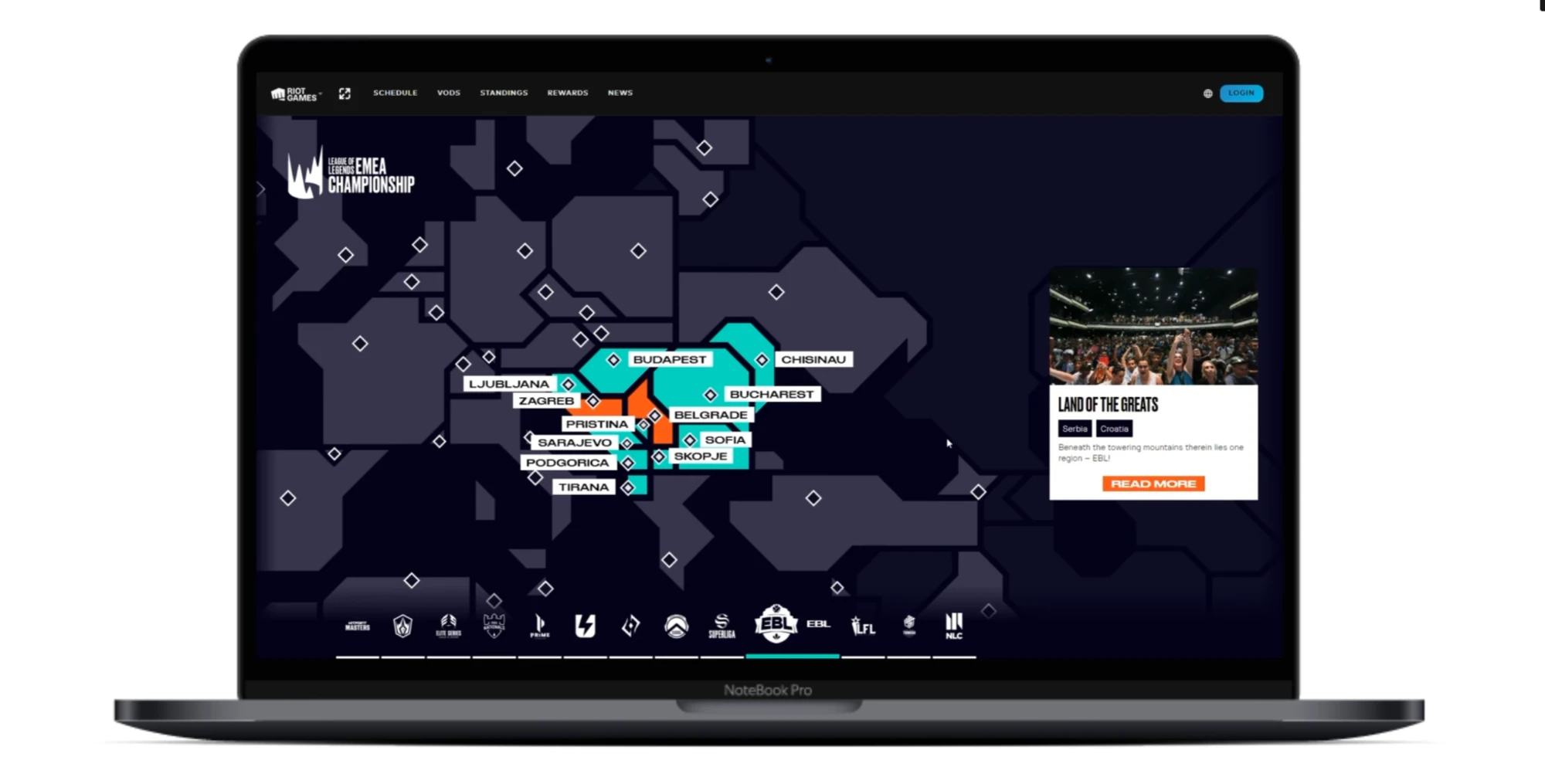 EMEA Championship — interactive regional map tool